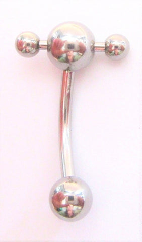 Steel Rolling Balls Curved Barbell Bar VCH Jewelry Clit Clitoral Hood Ring 14 gauge - I Love My Piercings!