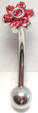 Pink Crystal Daisy Vertical Clitoral Clit Hood VCH Jewelry Bar Barbell Genital 14 gauge - I Love My Piercings!