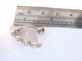 Surgical Steel Barbell Clear Crystal Swirl VCH Jewelry Clitoral Clit Hood 14 gauge 14g - I Love My Piercings!