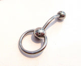 Purple Crystal CZ Dangle Curved Barbell Bar VCH Jewelry Clit Clitoral Hood Ring 14 gauge - I Love My Piercings!