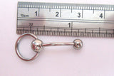 Aqua Crystal CZ Dangle Curved Barbell Bar VCH Jewelry Clit Clitoral Hood Ring 14 gauge - I Love My Piercings!